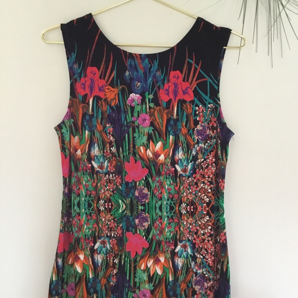 😍🧡ASOS Reflection Floral Sleeveless Midi Dress multi